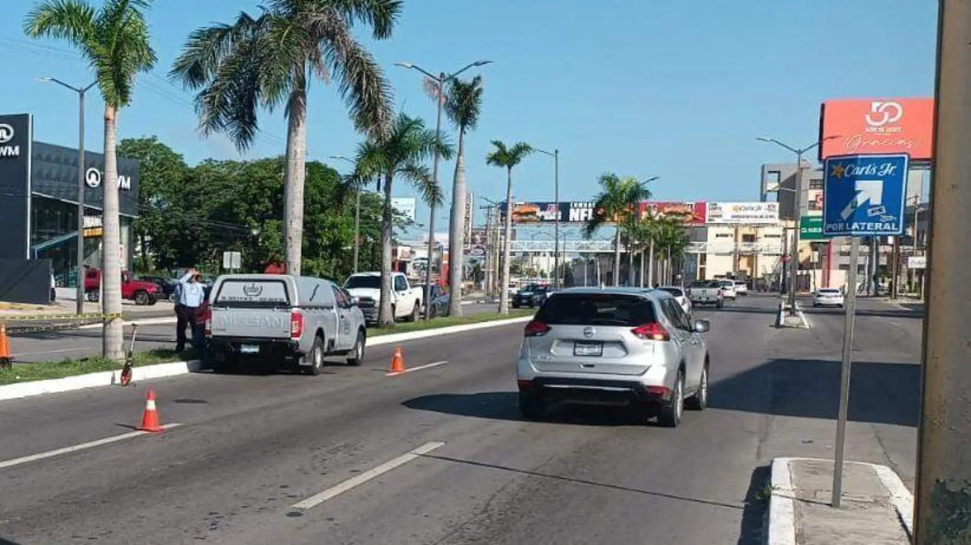 Ocurrió justo frente a la tienda HEB